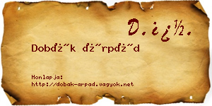 Dobák Árpád névjegykártya
